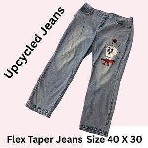 Upcycled Art Jeans